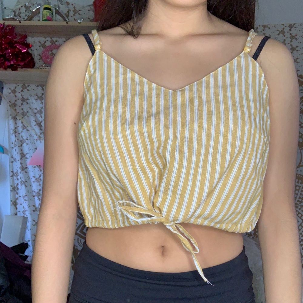 Yellow crop top